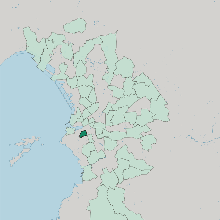 Map showing Palais de Justice — In Marseille