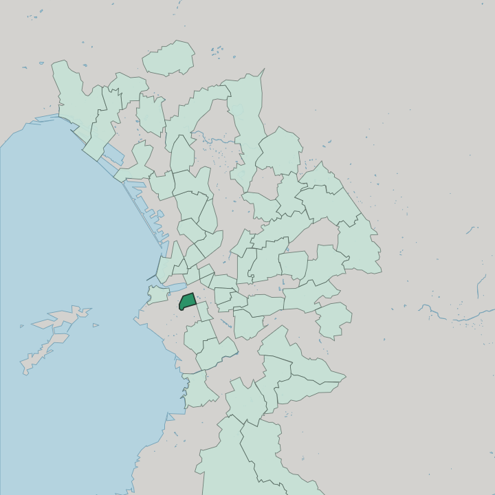 Map showing Palais de Justice — In Marseille