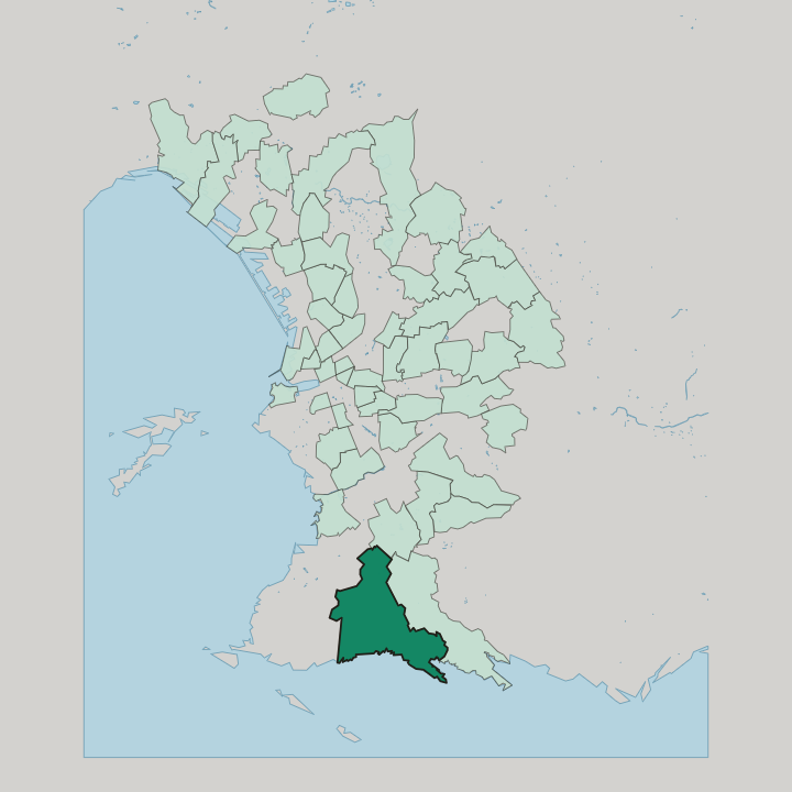 Map showing Sormiou — In Marseille