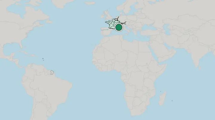 Map of Nice in France