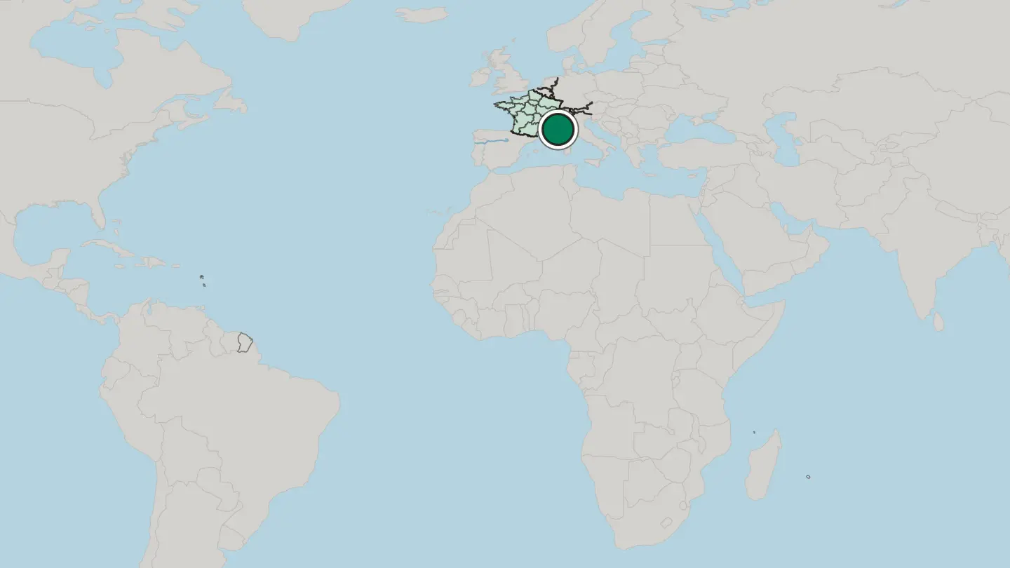 Map of Nice in France