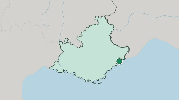 Map of Nice in France