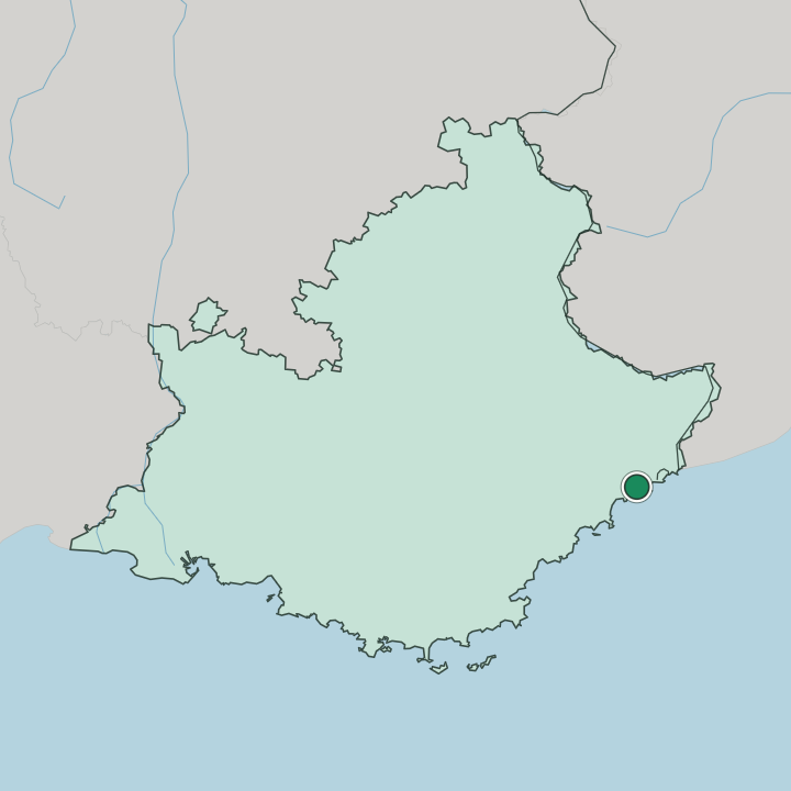 Map showing Nice — In Provence-Alpes-Côte d'Azur