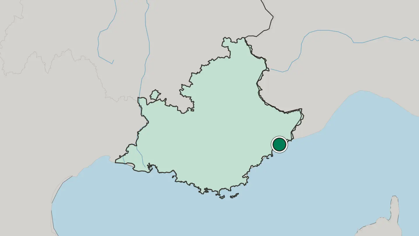 Map of Nice in France