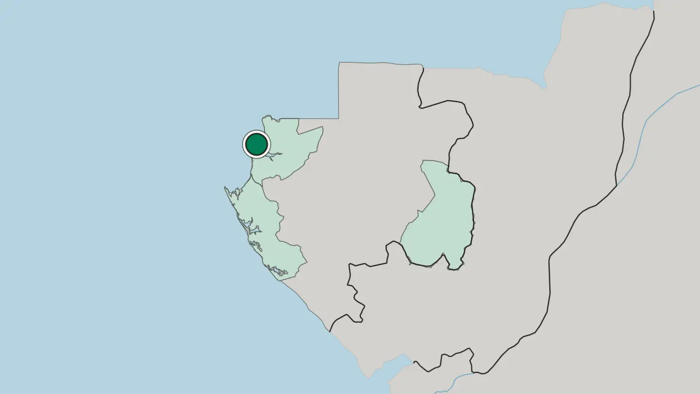 Map of Libreville in Gabon