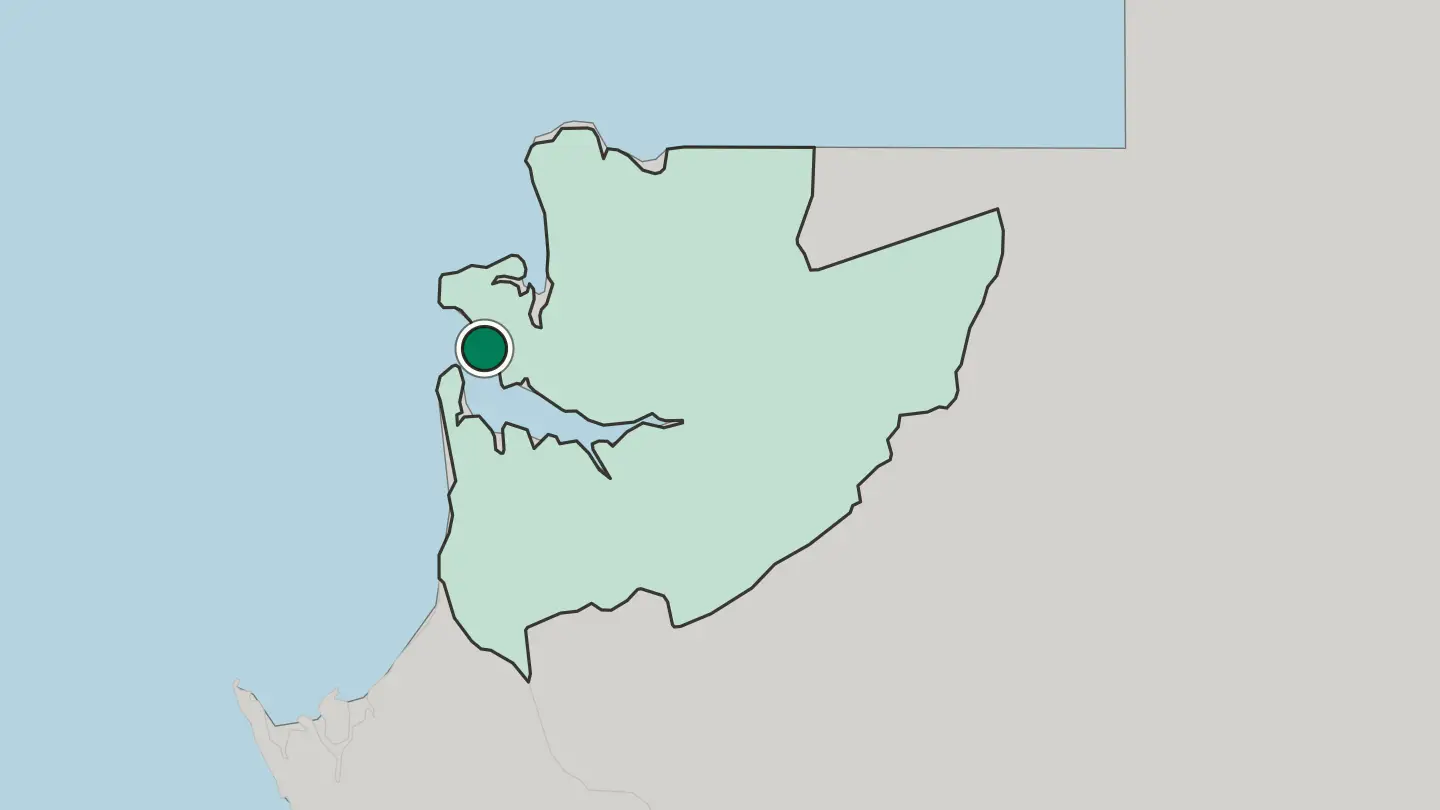 Map of Libreville in Gabon