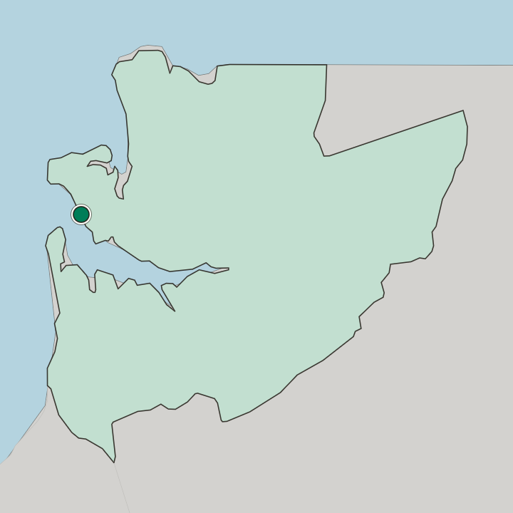 Map showing Libreville — In Estuaire