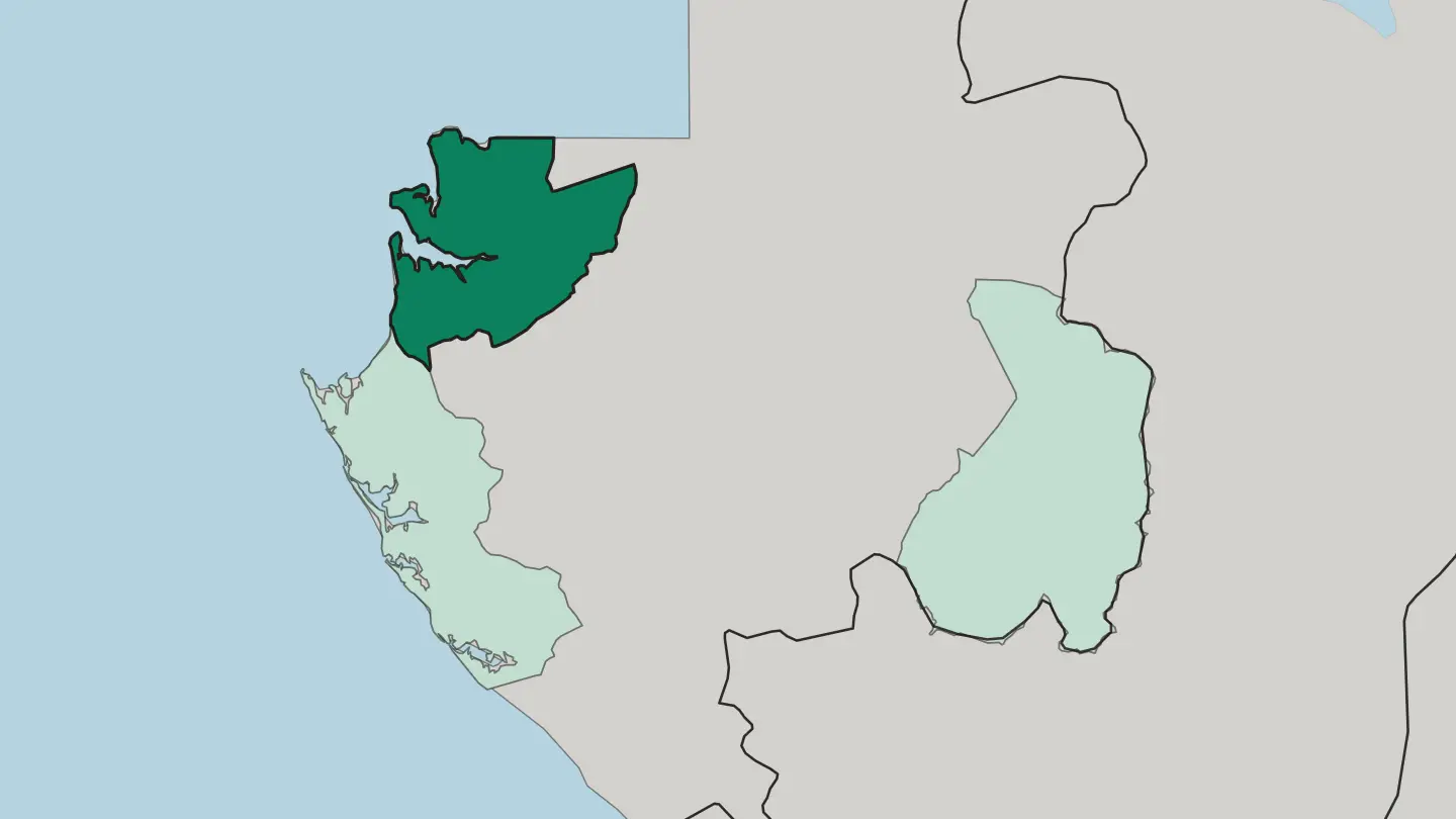 Map of Estuaire in Gabon