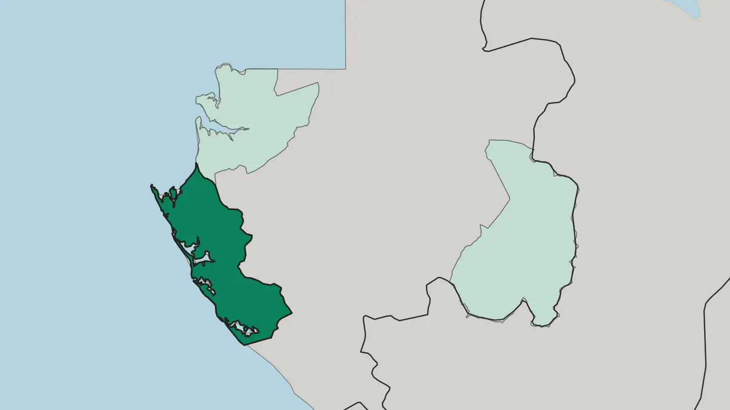 Map of Province de l’Ogooué-Maritime in Gabon