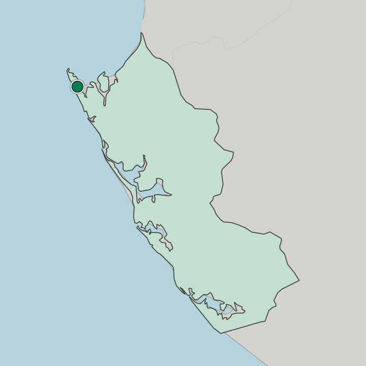 Map showing Port-Gentil — In Province de l’Ogooué-Maritime