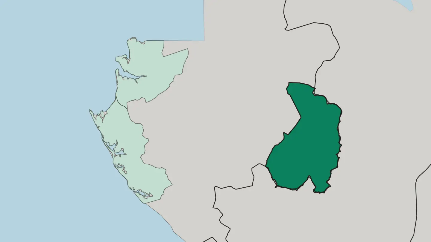 Map of Province du Haut-Ogooué in Gabon