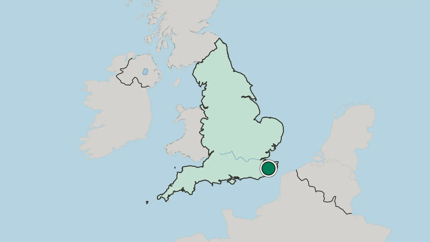 Map of Ashford in United Kingdom