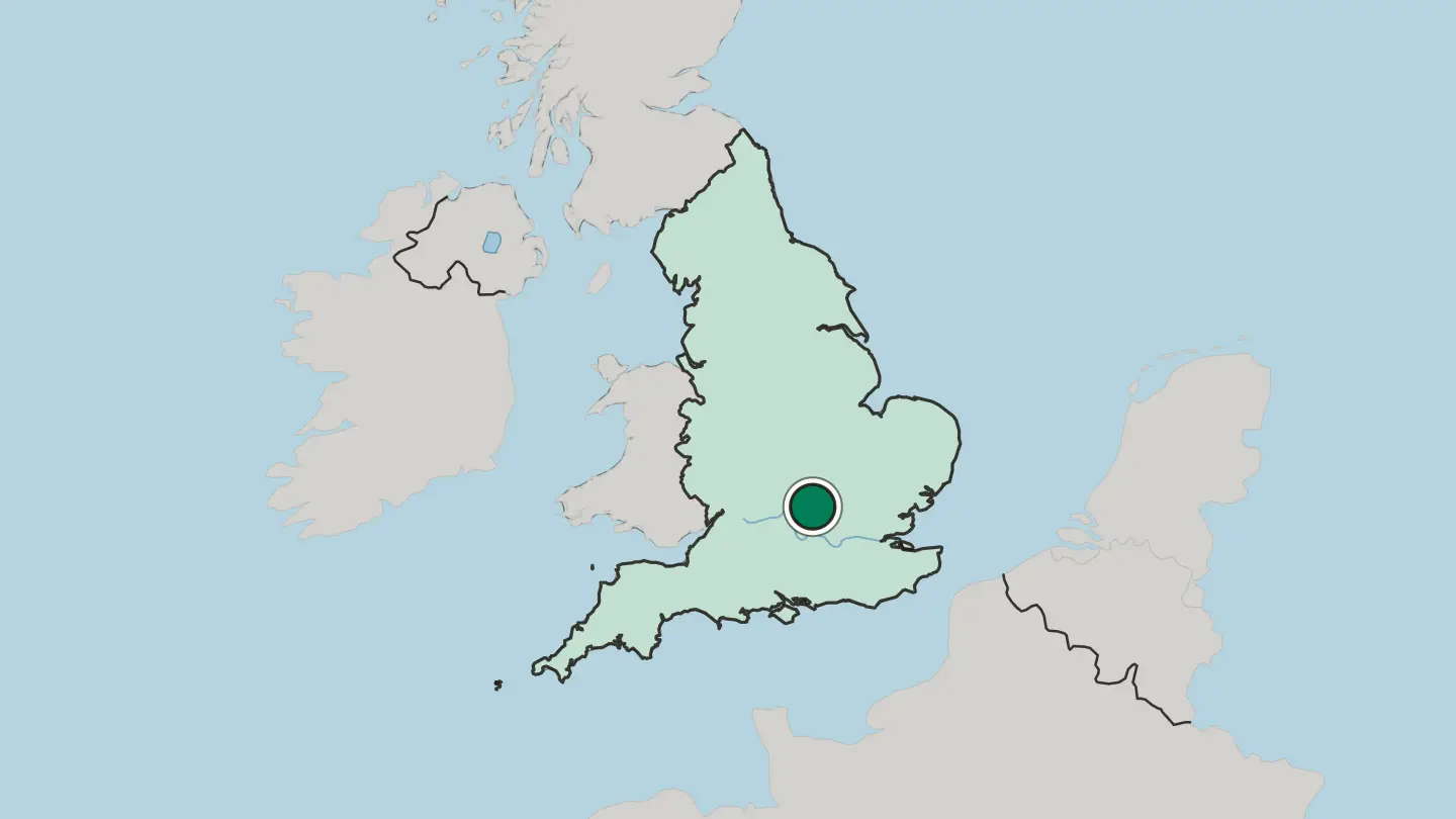 Map of Aylesbury in United Kingdom
