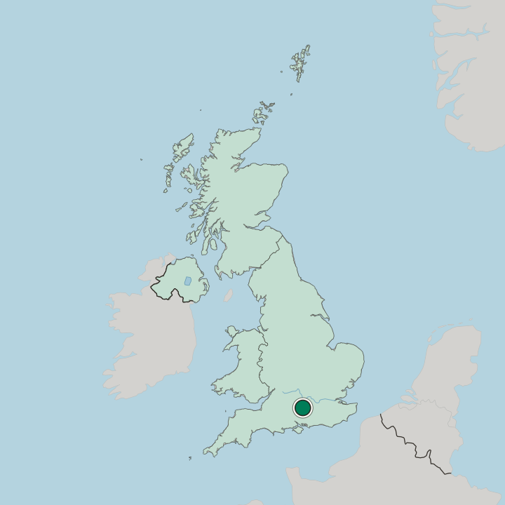 Map showing Buckskin — In United Kingdom