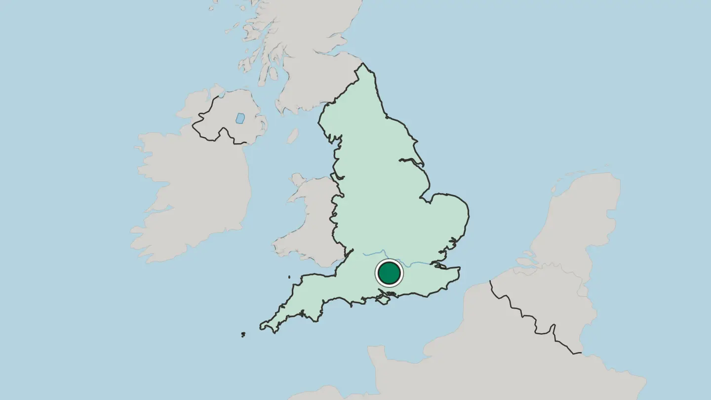 Map of Basingstoke in United Kingdom