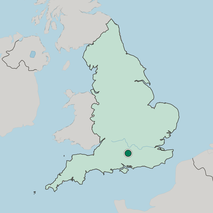 Map showing Buckskin — In England