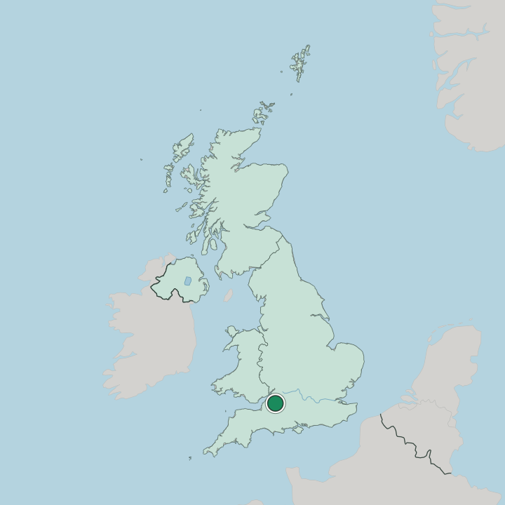 Map showing Bath — In United Kingdom