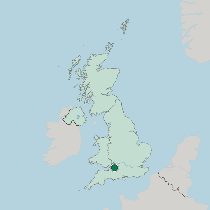 Map showing Bath — In United Kingdom
