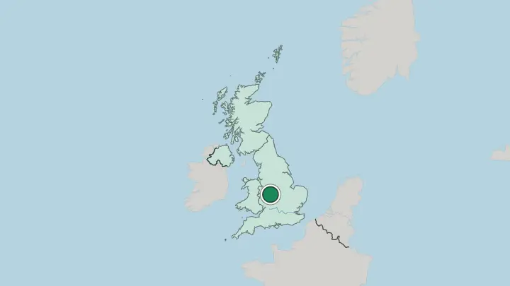 Map of Birmingham in United Kingdom