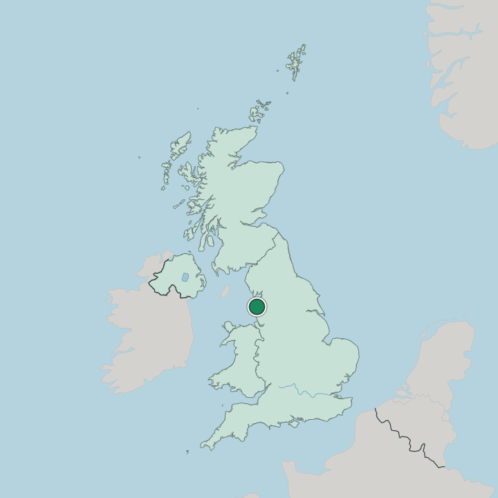 Map showing Blackpool — In United Kingdom