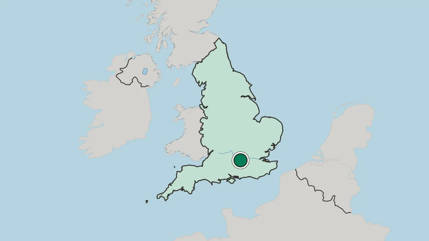 Map of Bracknell in United Kingdom