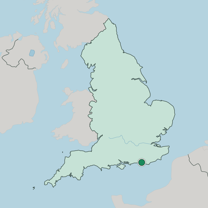 Map showing Brighton — In England