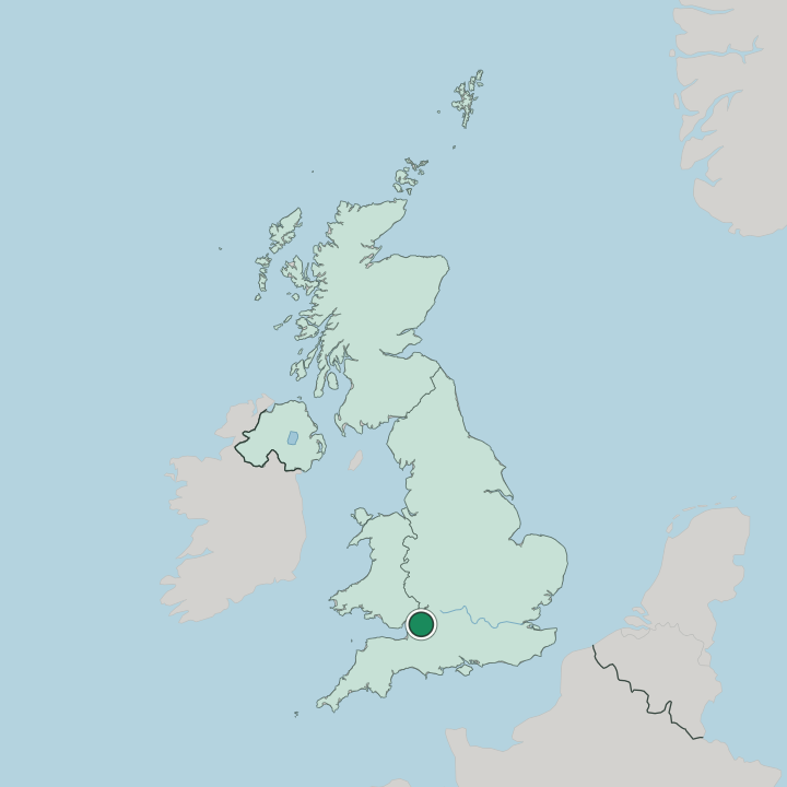 Map showing Bristol — In United Kingdom