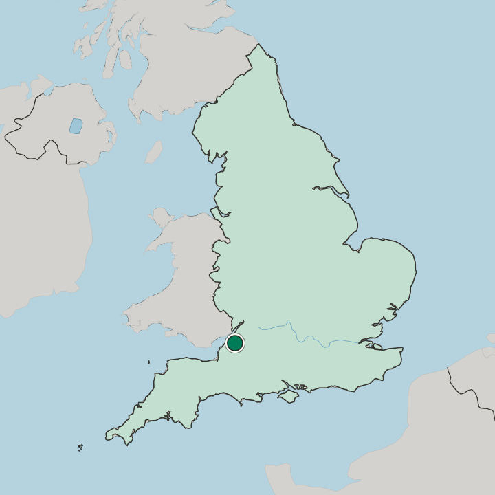 Map showing Bishopsworth — In England