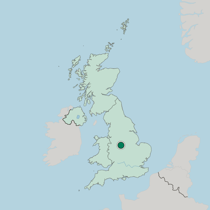 Map showing Shobnall — In United Kingdom