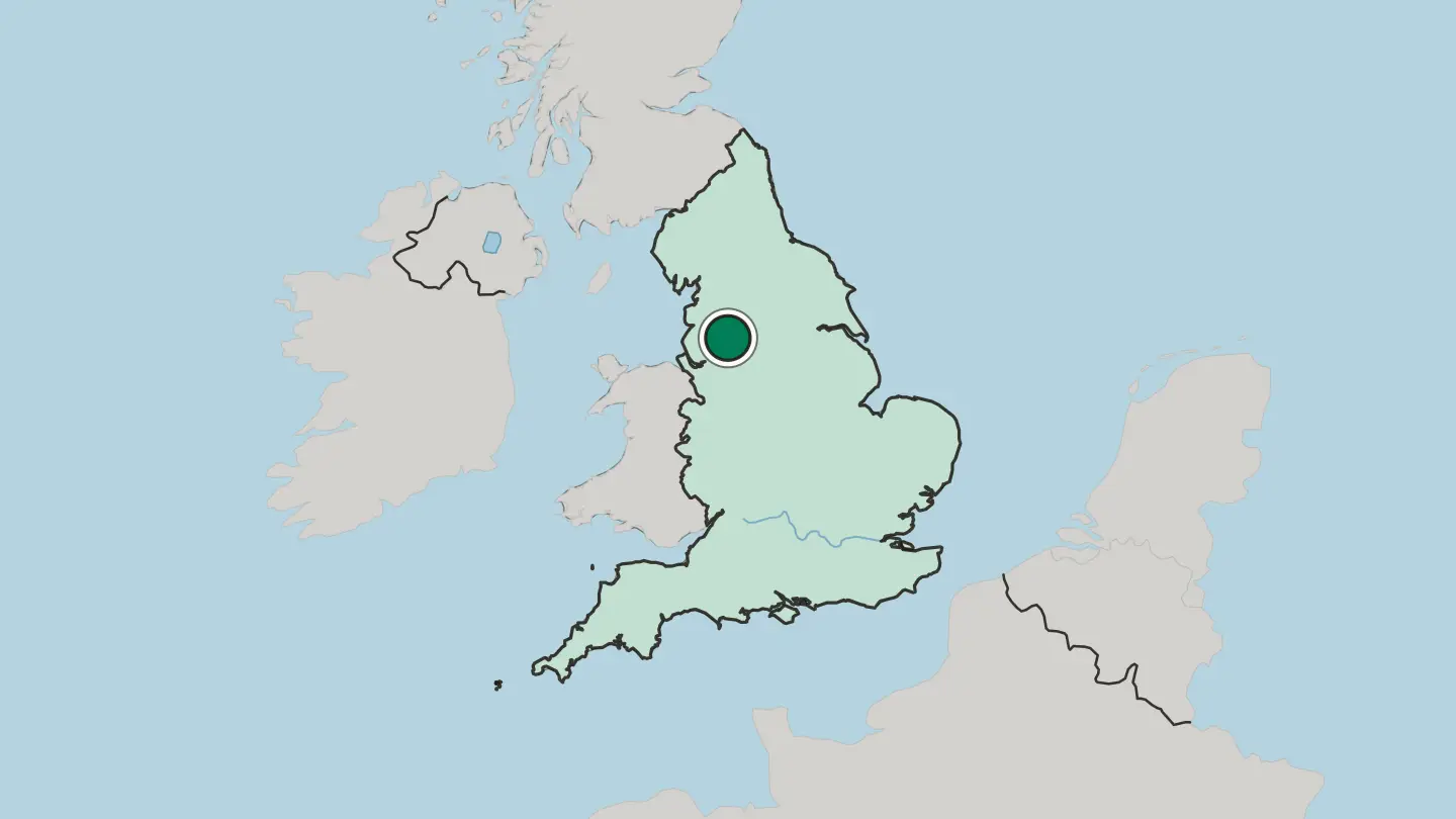 Map of Bury in United Kingdom