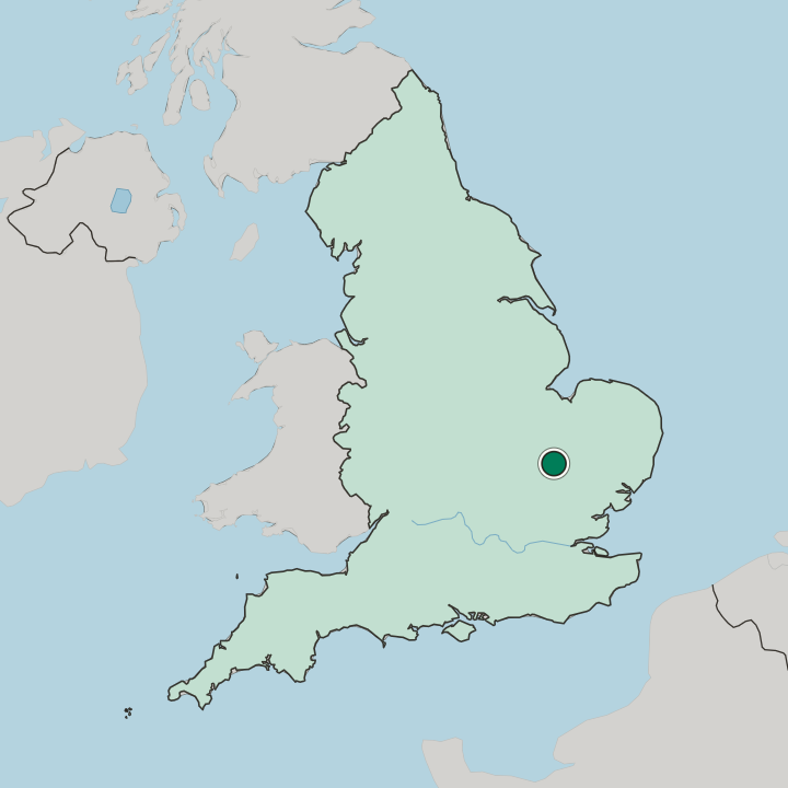 Map showing Arbury — In England