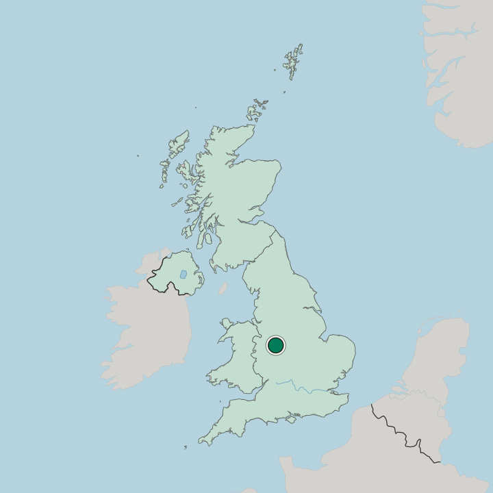 Map showing Chadsmoor — In United Kingdom
