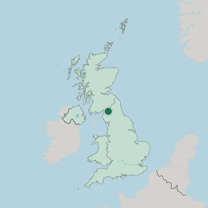Map showing Carlisle — In United Kingdom