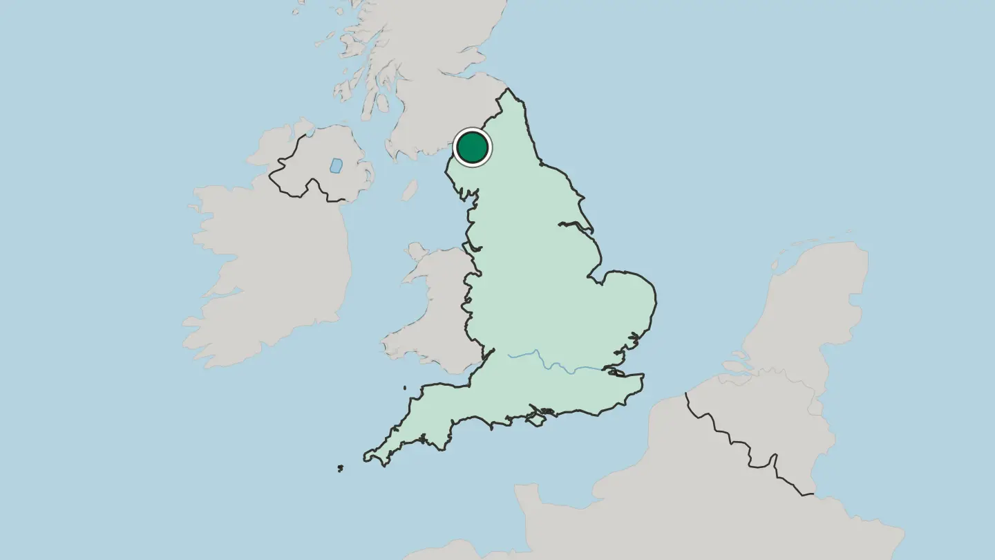 Map of Carlisle in United Kingdom