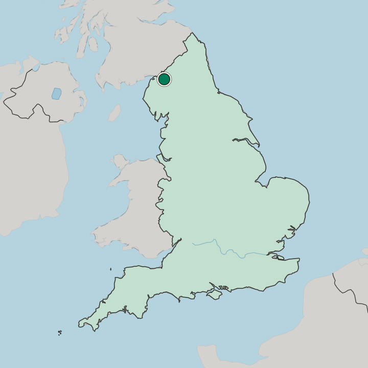 Map showing Carlisle — In England
