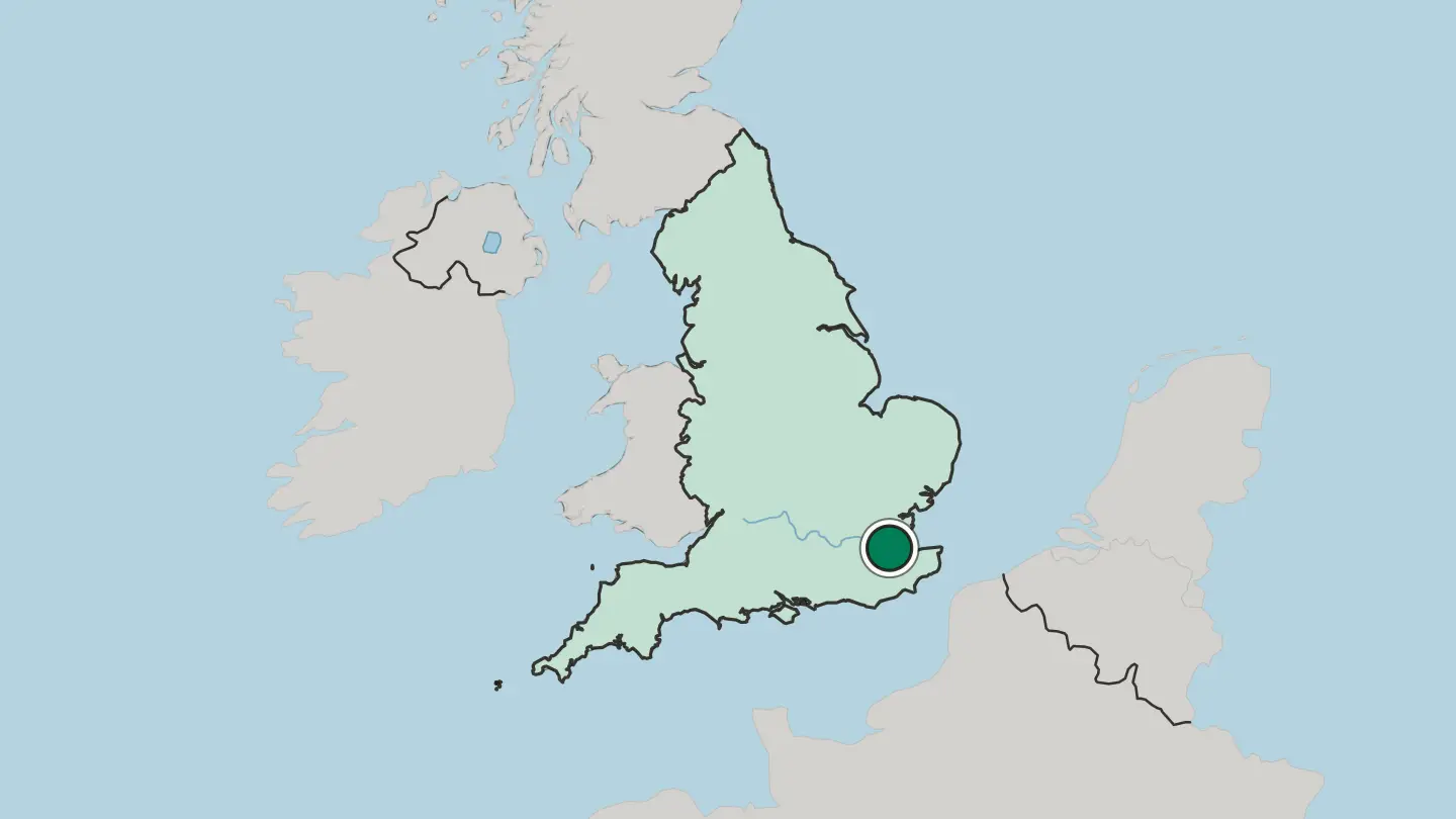 Map of Chatham in United Kingdom