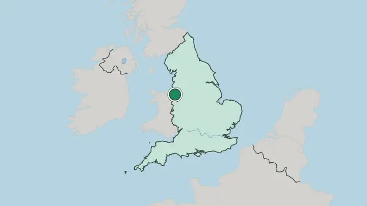 Map of Chester in United Kingdom