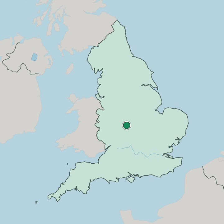 Map showing Coventry — In England