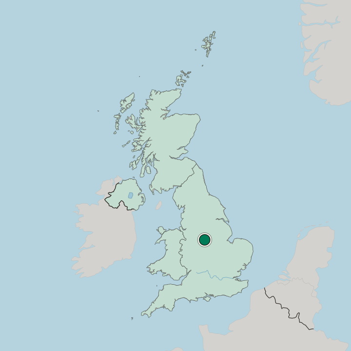 Map showing Shelton Lock — In United Kingdom