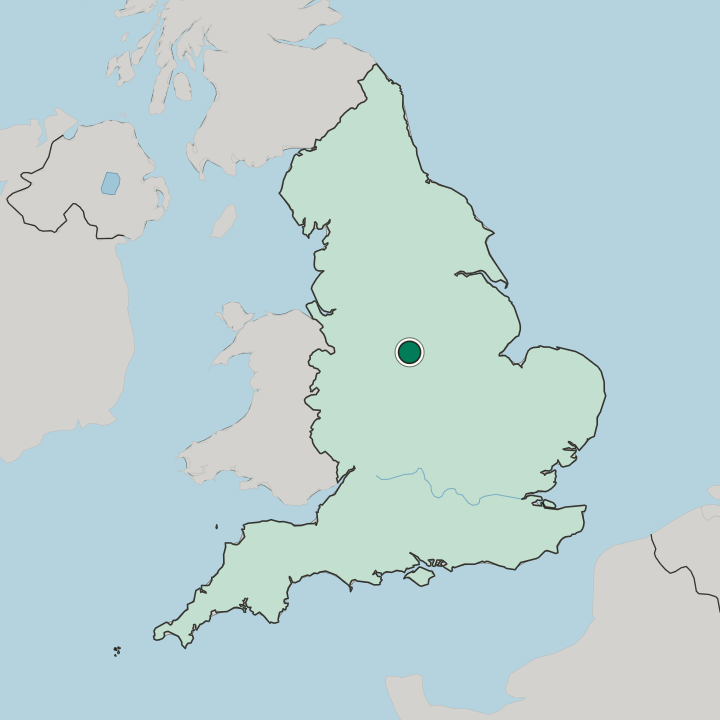 Map showing Shelton Lock — In England