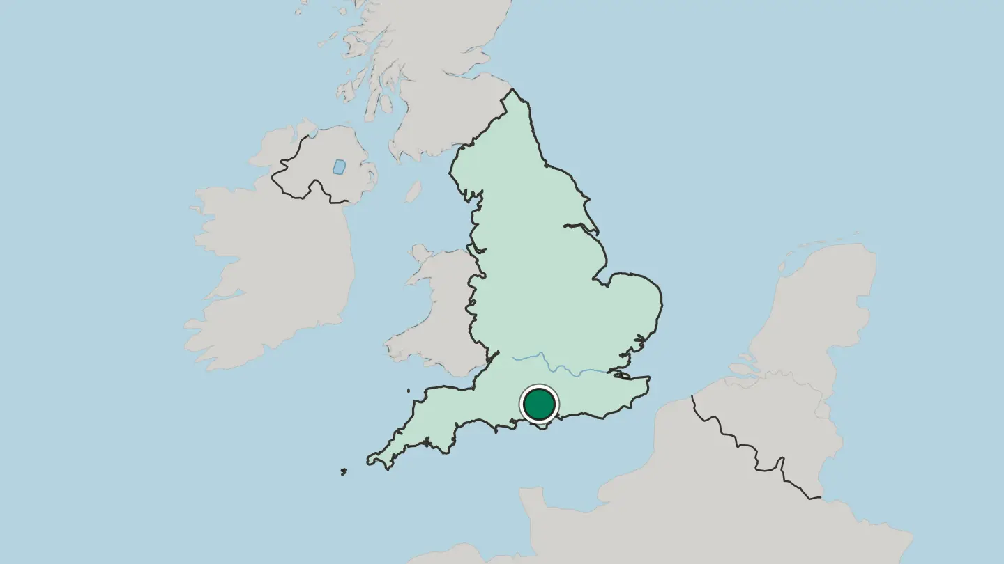 Map of Eastleigh in United Kingdom