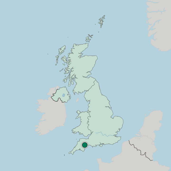 Map showing Heavitree — In United Kingdom