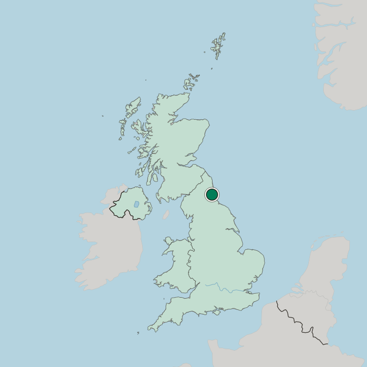 Map showing Bensham — In United Kingdom