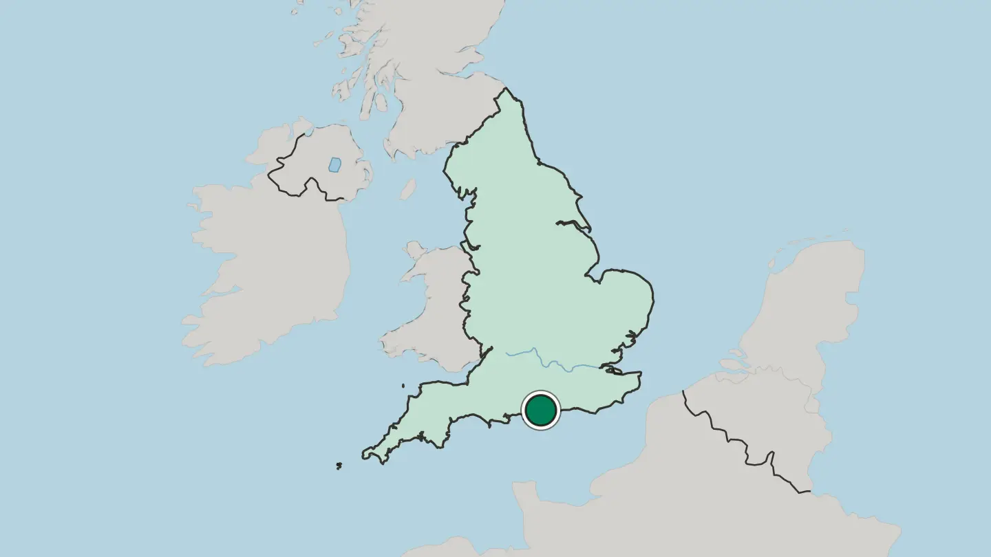 Map of Gosport in United Kingdom