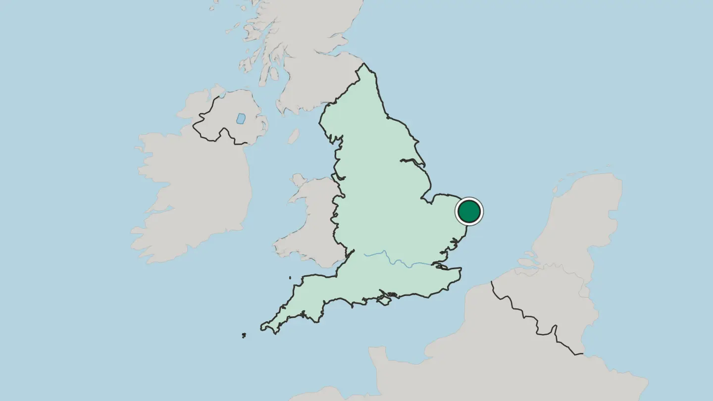 Map of Great Yarmouth in United Kingdom