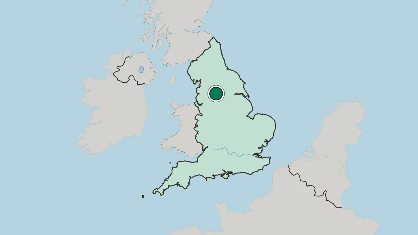 Map of Halifax in United Kingdom