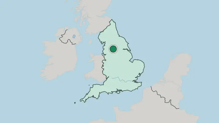 Map of Halifax in United Kingdom