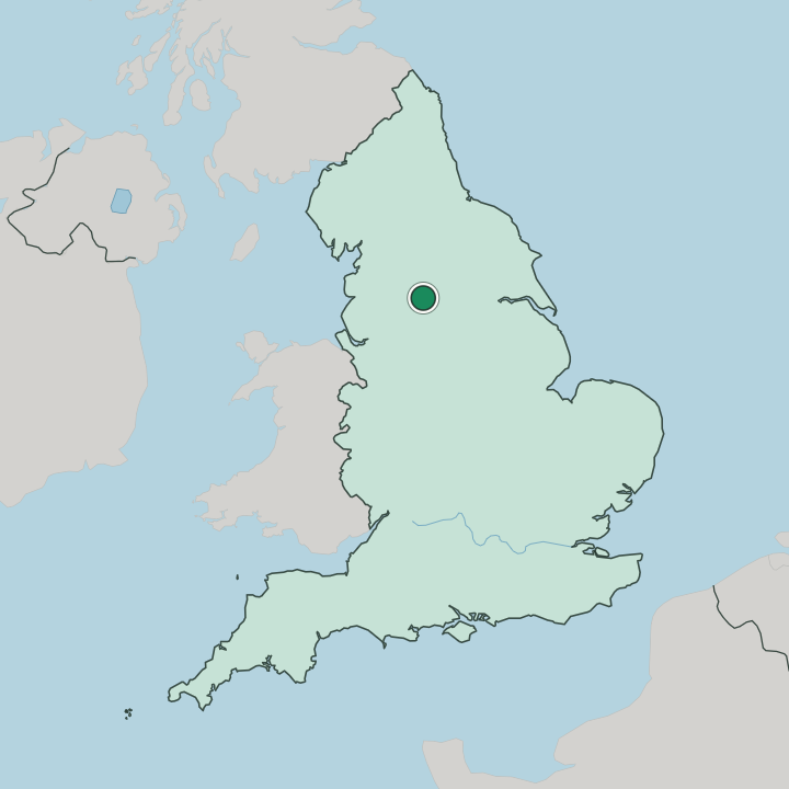 Map showing Halifax — In England