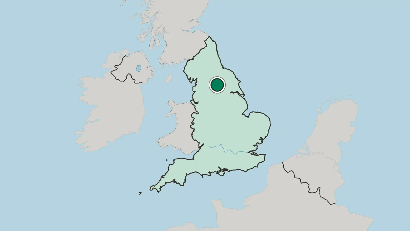 Map of Harrogate in United Kingdom
