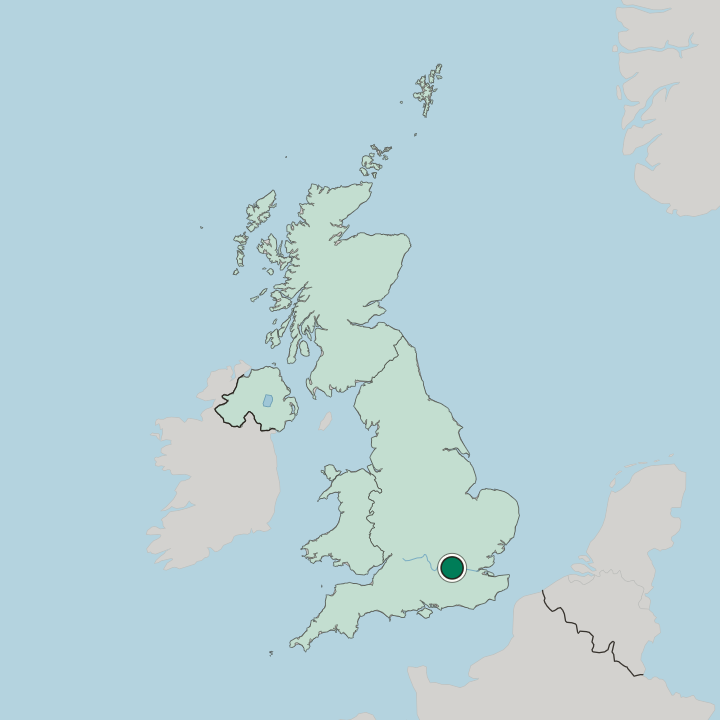 Map showing Ruislip Manor — In United Kingdom